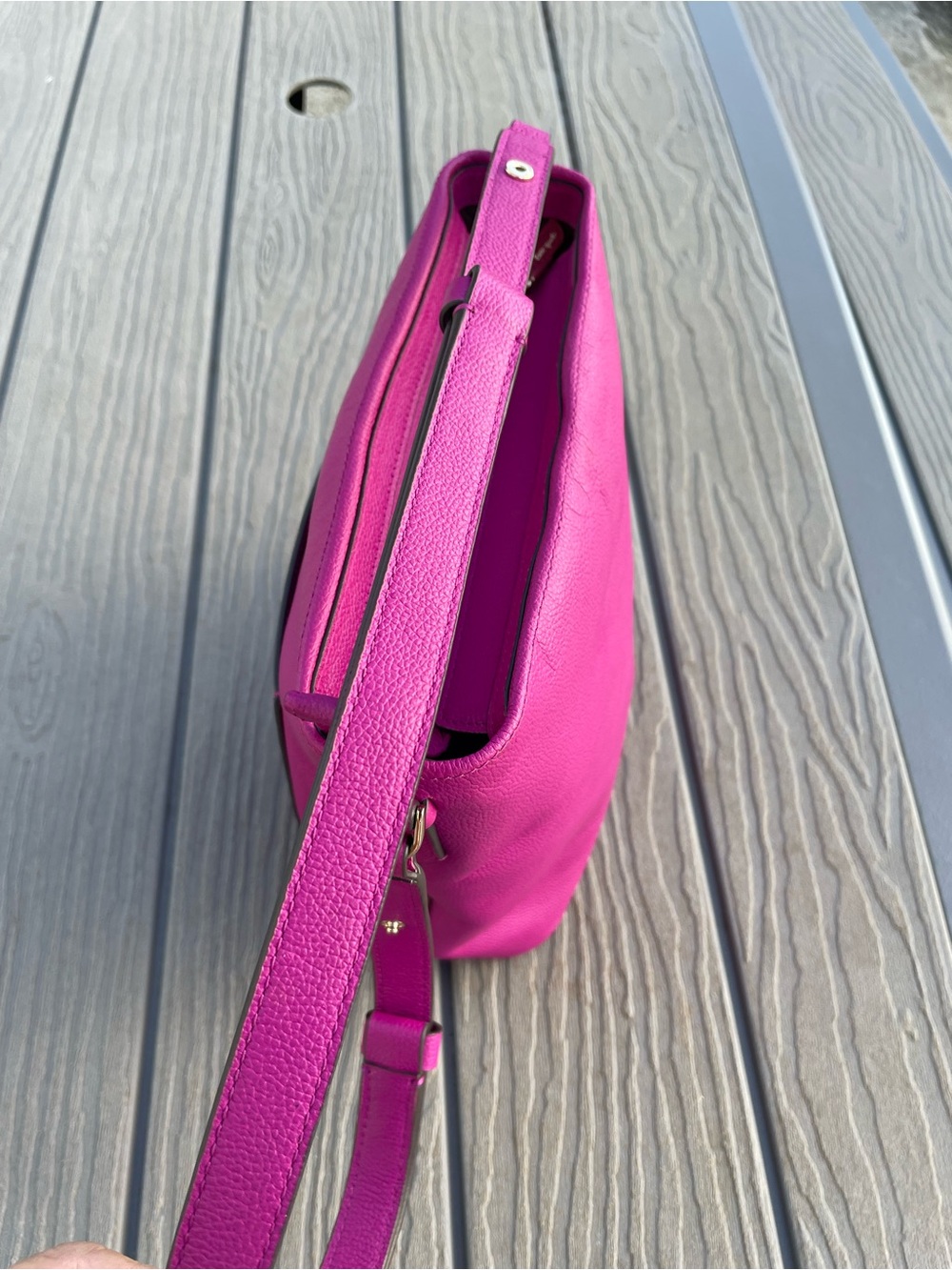 kate spade Hot Pink Pebbled Leather Crossbody/Shoulder Bag - Picture 7 of 8